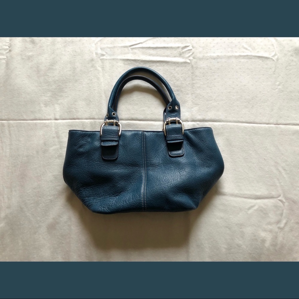 BLUE LEATHER PURSE